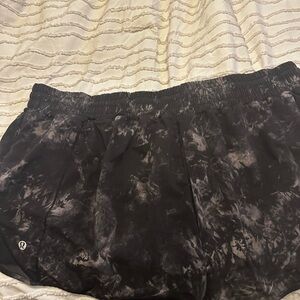 Lululemon Black Tie-Dye Shorts